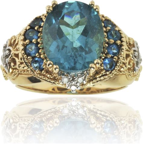 Michael Valitutti 14k Yellow Gold Paraiba Apatite And Diamond