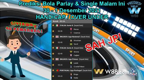 Mix Parlay Hari Ini Prediksi Mix Parlay Malam Ini Desember