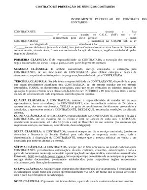 Contrato De Prestao De Servios Contbeis Doc Template Pdffiller