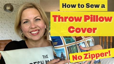 How To Sew A Throw Pillow Cover Without A Zipper Envelope Closure