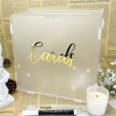 Bo Te Cartes De Mariage En Acrylique Avec Guirlande Lumineuse Bo Tes