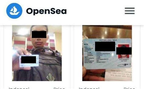 Demam Nft Terdapat Foto Selfie Ktp Dan Nik Dijual Di Opensea