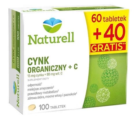 Naturell Cynk Organiczny Witamina C Tabletek Allegro Pl