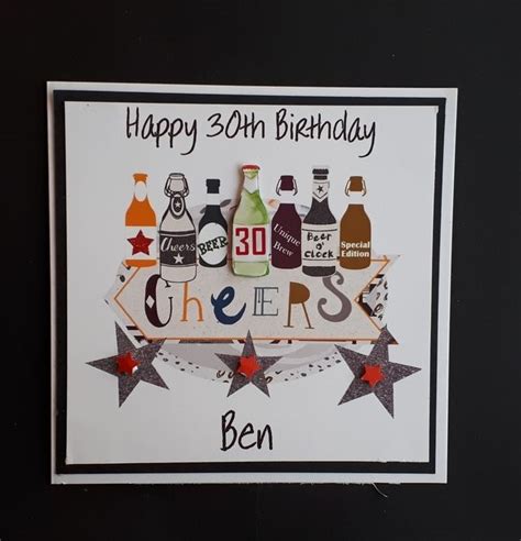 Personalised 30th Birthday Male Card 30th Birthday Cards Birthday