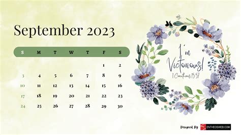 Christian Floral 2023 Calendar Desktop Wallpaper EntheosWeb