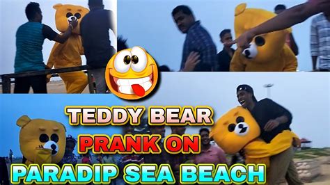 Teddy Bear Prank🧸on Paradip Sea Beach 🏖️ Teddy Bear Funny Prank🤣 Mr