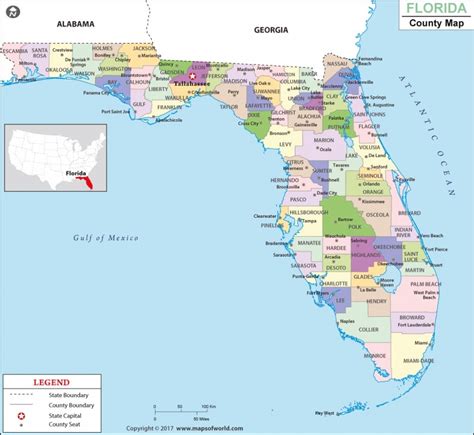 Florida County Map Florida Counties Counties In Florida Central Florida Zip Code Map