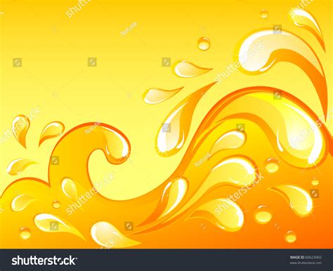 Orange Splash Background Stock Vector Illustration 60623965 : Shutterstock