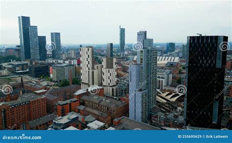 The Skyscrapers of Manchester - Aerial View - MANCHESTER, UK - AUGUST ...