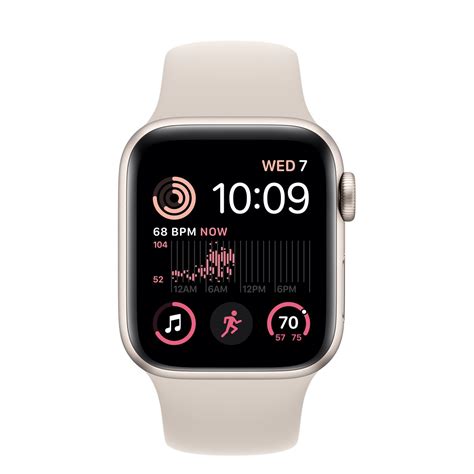 Apple Watch Se Gps Mm Starlight Aluminium Case Met Starlight Sport