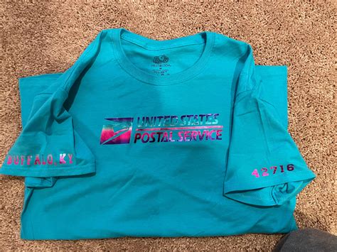 Usps Customizable T Shirt Teal Etsy