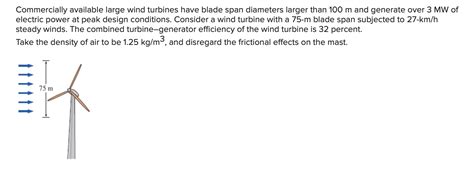 Solved Commercially Available Large Wind Turbines Have Blade