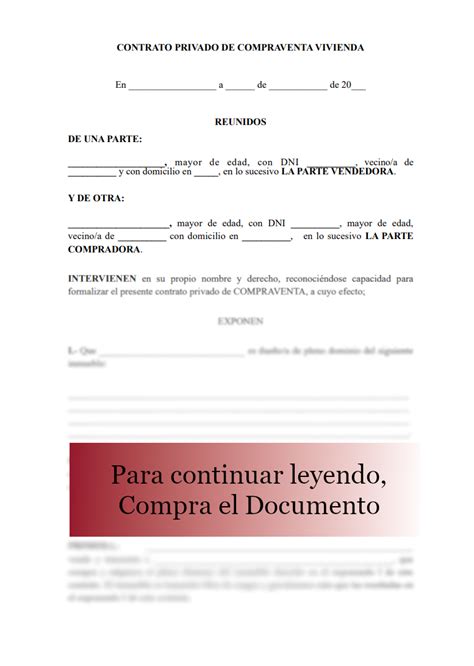 Compraventa De Vivienda Documentos Y Contratos Rgc