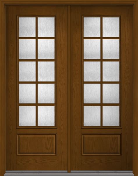 Chord Colonial Lite Sdl Oak Lite Panel Fiberglass Double Door