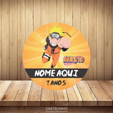 Adesivo Redondo X Naruto Produtos Personalizados No Elo