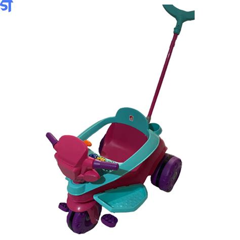 Triciclo Infantil Bandeirante Velo Baby Rosa Sobraltech