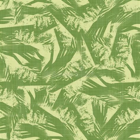 Bright Line Green Tropical Leaves Seamless Pattern Stock Image Image