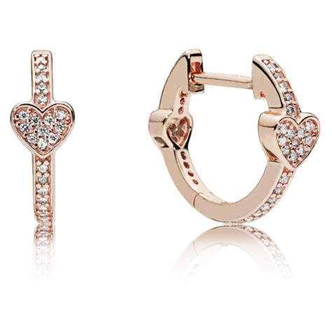 Pandora Rose Alluring Hearts Hoop Earrings Earring Stories