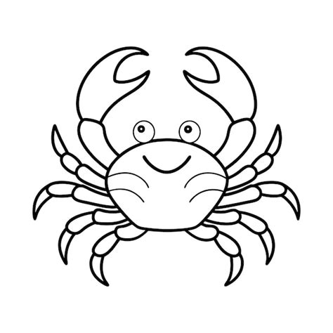 Download Line Art Of A Crab Silhouette Vector Illustration Eps Amp Png