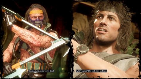 Kabal V Rambo Dialogues Mortal Kombat 11 Youtube