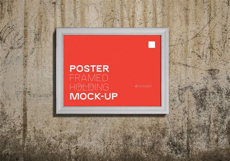 Realistic Framed Poster Holding Mock Up By Xepeec GraphicRiver