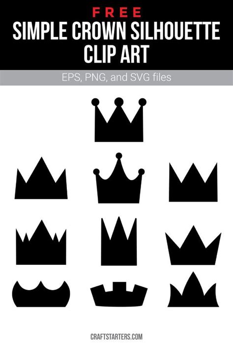 Free Simple Crown Silhouette Clip Art | Crown silhouette, Silhouette ...