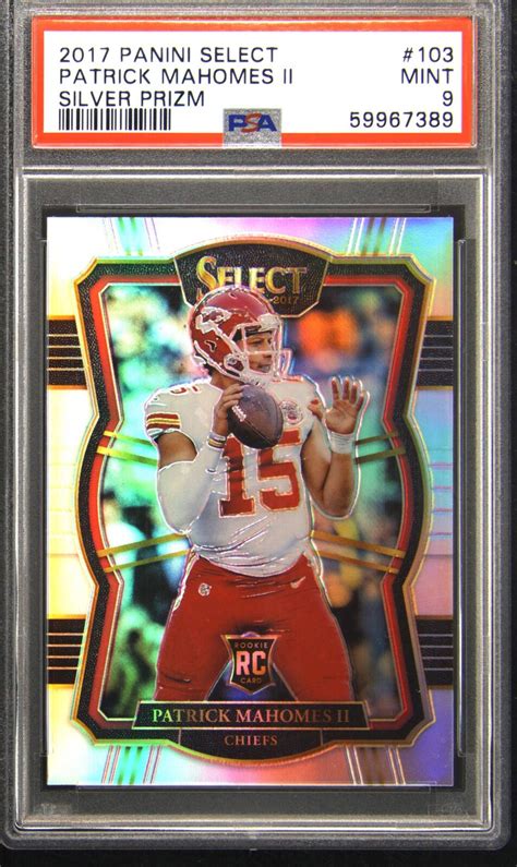 2017 Panini Select Premier Level Silver Prizm 103 Patrick Mahomes II