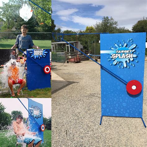 Custom Summer Water Inflatable Pitch Burst Big Splash Dunk Tank Game