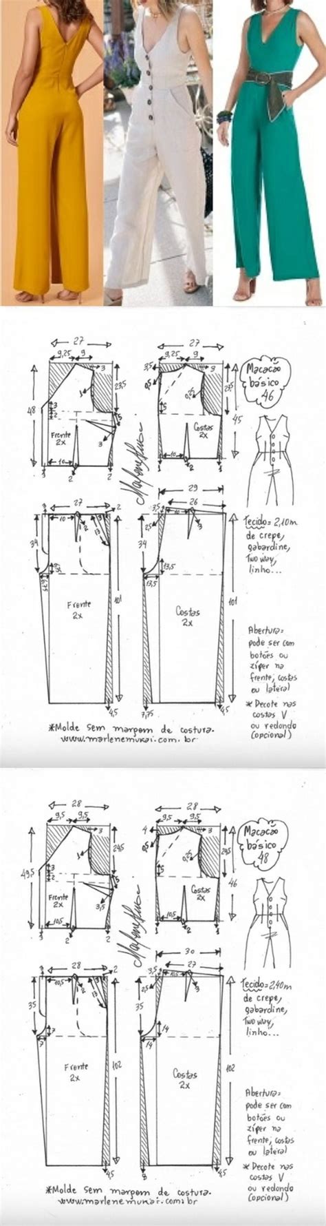 Cal A Pantalona Pantacourt Diy Marlene Mukai Molde Sewing Pattern