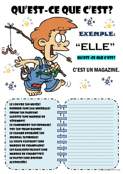 Qu est ce que c est Français FLE fiches pedagogiques pdf doc