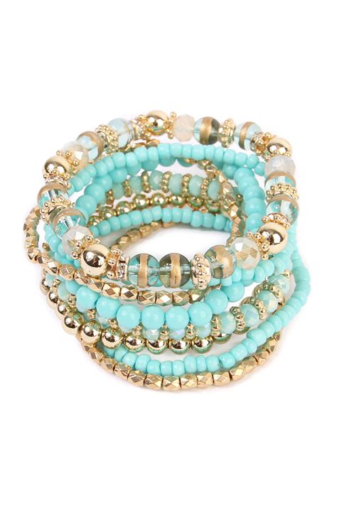 Beaded Stretch Bracelet Set Bellechic