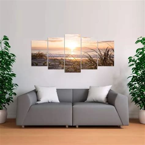 Quadro Paisagem Natureza Plantas Entardecer Mosaico X Mercadolivre