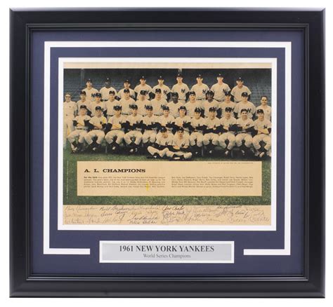 Yankees Custom Framed Photo Display Team Signed By With