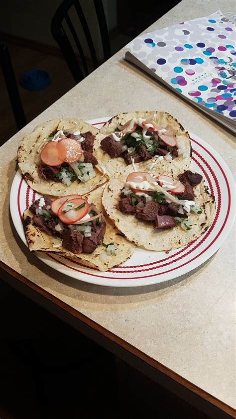 Homemade Lengua Tacos With Quick Pickled Radish And Onions Scrolller