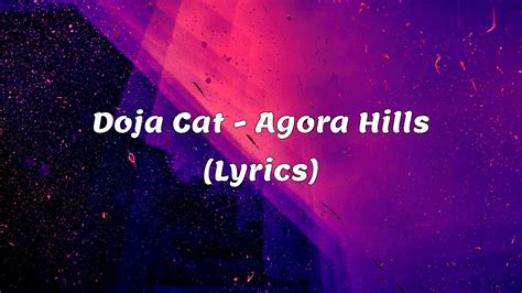 Doja Cat Agora Hills Lyrics Youtube