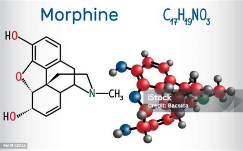 Molekul Morfin Ini Adalah Obat Nyeri Dari Opiate Formula Kimia Struktural Dan Model Molekul