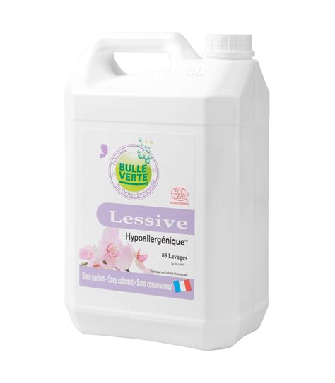 Lessive liquide hypoallergénique sans parfum 5l Bulle Verte