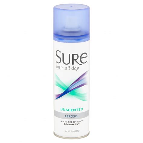 Sure Deodorant Anti Perspirant Unscented Spray 6oz Can Garden Grocer