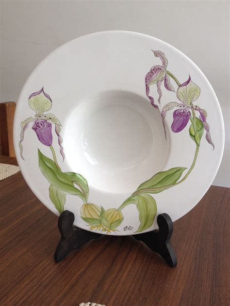 Orquídea pintada a mão Porcelana em 2019 Pratos porcelana