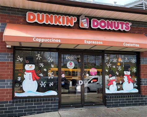 Winter Window Painting for Dunkin' — Painted Lady Sign Co.