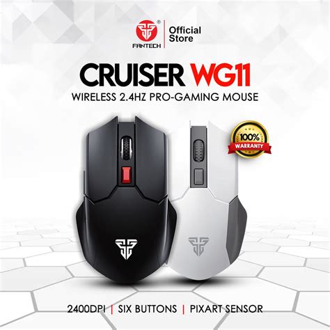 Fantech WG11 Cruiser Wireless 2 4GHZ Pro Gaming Mouse With Pixart