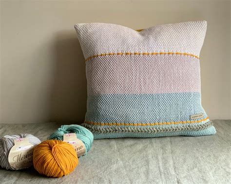 Handwoven Cushion With Stripe Detail Etsy