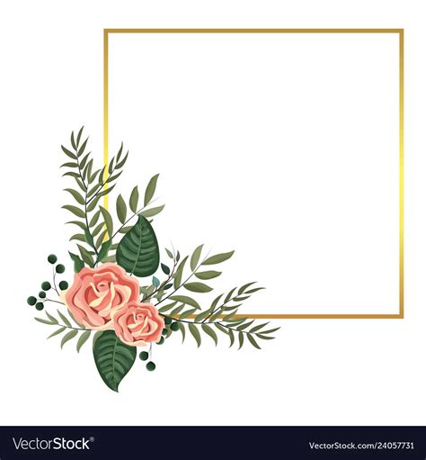 Spring Floral Frame Royalty Free Vector Image VectorStock