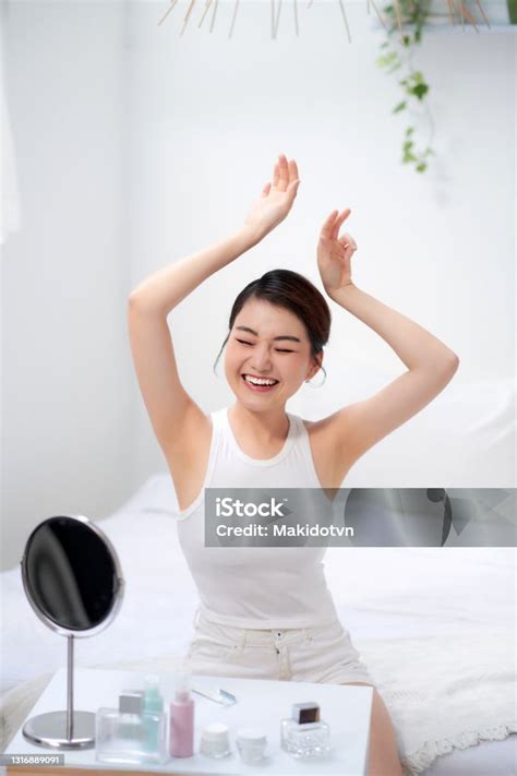 Armpit Woman Healthy Clean Skin Depilation Concept Arm Up Stock Photo