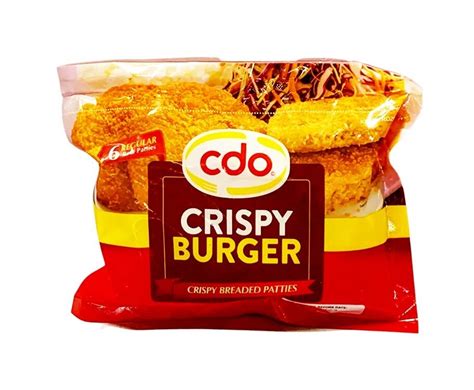 Cdo Crispy Burger Crispy Breaded Patties Regular Beef Patties G