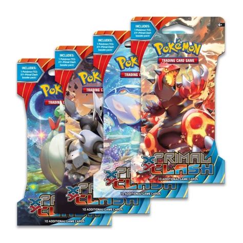 Pokémon TCG XY Primal Clash Sleeved Booster Pack 10 Cards Pokémon