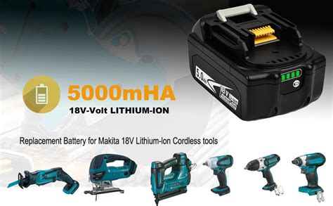 Amazon DV8DKV7 2 Pack 5 0Ah 18V Replacement Batteries For Makita