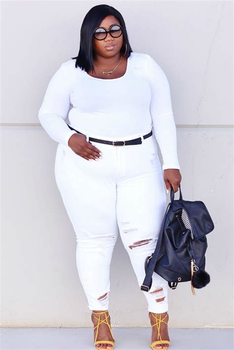 All White Ootd Plus Size Fashion Lacenleopard Ootd Plus Size Jeans