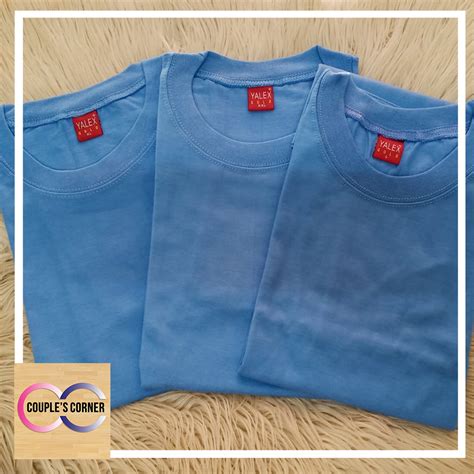 Yalex Plain T Shirt Light Blue Unisex Red Label Lazada Ph