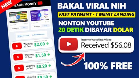 Belum Viral Nonton Youtube Detik Dibayar Dolar Bisa Narik Ke Dana